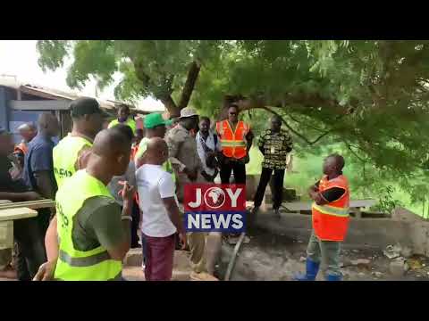 Weija Dam Spillage: NADMO arrives in Sampah Valley to assess the impact of spillage. #JoyNews