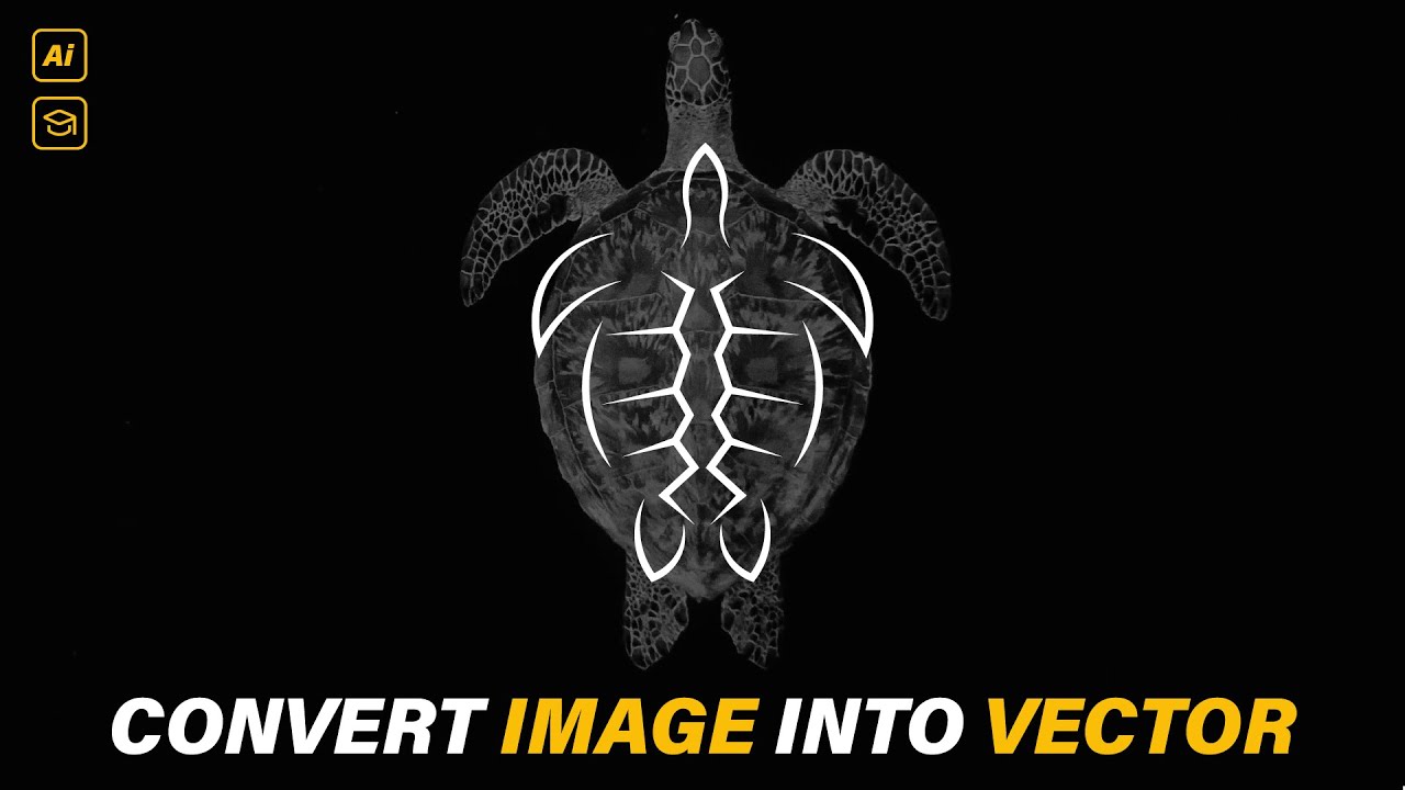 How To Convert Image Into Vector In Adobe Illustrator / Animal Logo