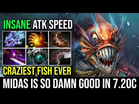 Insane Attack Speed [Slark] Midas Build is so Damn Good in 7.20c By Timado 23KIlls Dota 2 Full Game