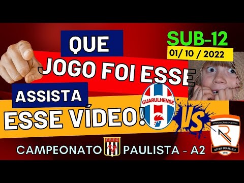 NEM PARECIA JOGO DE SUB-12 - jogamos como SUB-20 - Guarulhense x River do Belém - Paulista - A2