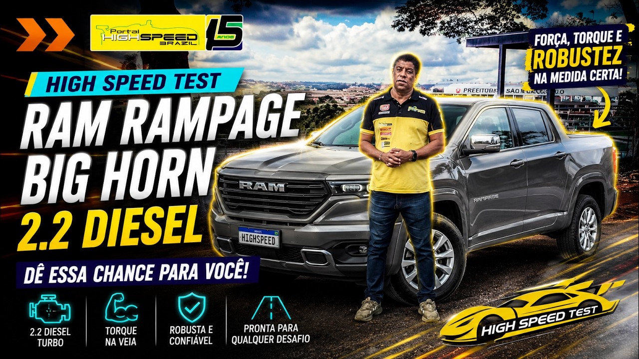 🚨 A RAM Rampage Big Horn 2.2 Diesel 2026 realmente entrega tudo o que promete?