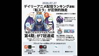 2026/07/27 - Daily SVOD Anime Ranking｜月曜朝の通勤がアニメ順位を塗り替える
