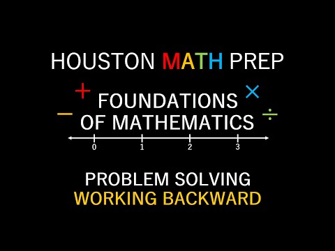 Problem Solving (Working Backward)