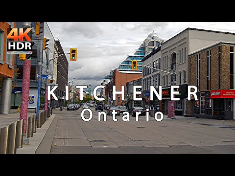 4K Kitchener Ontario: A Virtual Walking Tour Of Kitchener Downtown [4K HDR 60 FPS]