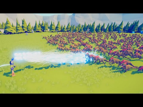 NECROMANCER GOD vs 1000x RAPTORS - Totally Accurate Battle Simulator TABS