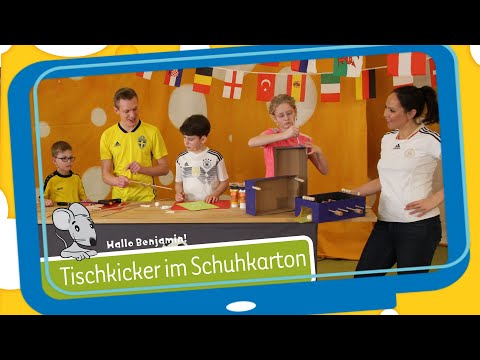 Hallo Benjamin! - Tischkicker im Schuhkarton
