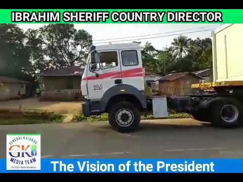 Arrival of the Lungi Airport Terminal expansion materials