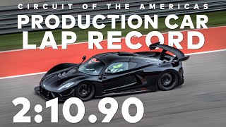 Hennessey Venom F5 Revolution | COTA Production Car Lap Record | 2:10.90