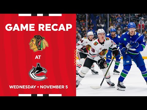 Blackhawks at Canucks Game Highlights | 11.5.25