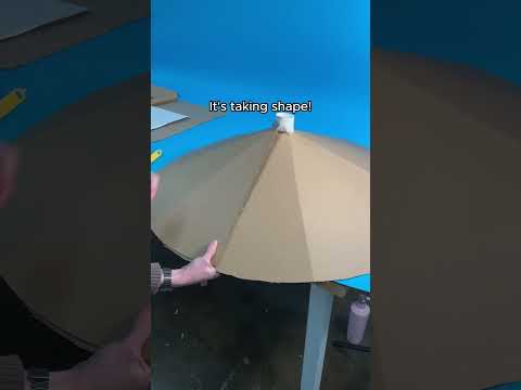 How to Make a Cardboard Umbrella ☂️ #diy #cardboardcrafts