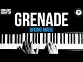 Bruno Mars - Grenade Karaoke SLOWER Acoustic Piano Instrumental Cover Lyrics LOWER KEY