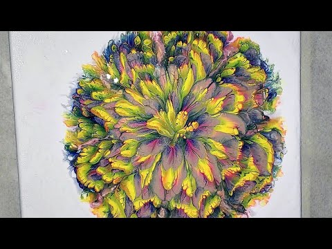 #25.😲Shocking 3D Effects using my new tool~Reverse Flower Dip tutorial techniques #acrylicpainting