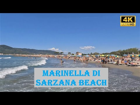 MARINELLA DI SARZANA BEACH | 4K | Spiaggia Libera | Marina di Carrara | Italy