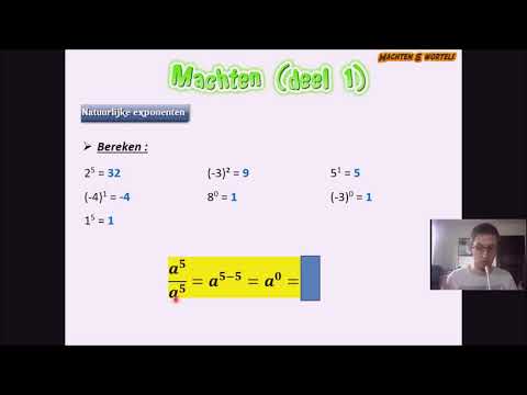 (4) Machten & wortels: 1. Natuurlijke exponenten