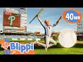 Blippi Learns To Play Baseball With The Phillies Sports For Kids