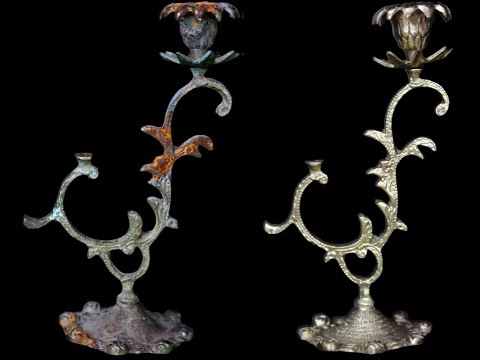 Youtube'da tek antika şamdan restorasyonu muhteşem sonuç ! /#antique #candlestick #restoration/#asmr
