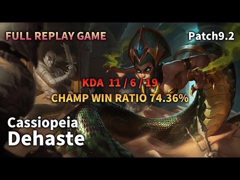 BOTTOM Cassiopeia VS Xayah Replay S9 / 바텀 카시오페아 VS 자야 관전 시즌9 - 11/6/19 Patch 9.21 EUW1