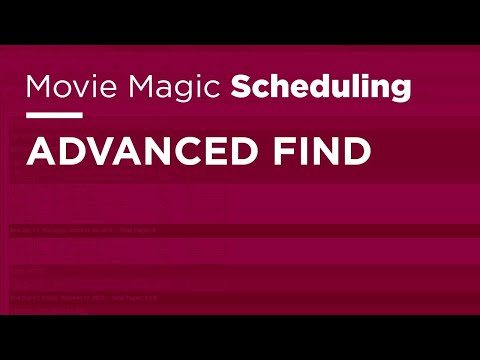 Movie Magic Scheduling - Advanced Find