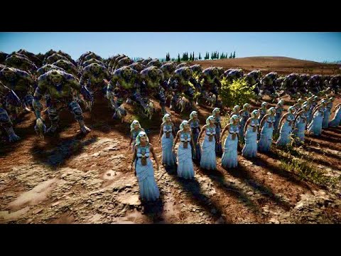 QUEEN CLEOPATRA ALLIES WITH TROLLS  ENEMY VS ZOMBIES Ultimate Epic Battle Simulator 2 UEBS 2