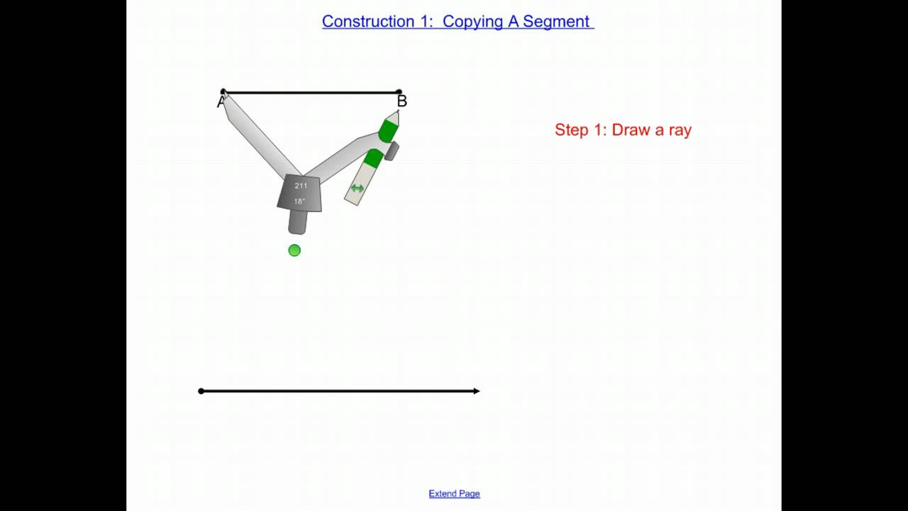 Construction 1: copying a segment