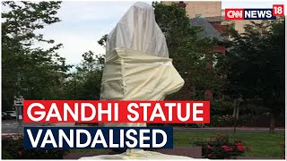 Mahatma Gandhi Statue Outside Indian Embassy In Washington | CNN News18 - Download this Video in MP3, M4A, WEBM, MP4, 3GP
