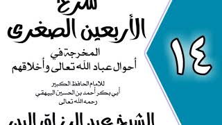 14 - شرح الأربعين الصغرى للبيهقي الباب الثاني عشر في الاجتهاد في طاعة الله الشيخ عبد الرزاق البدر image