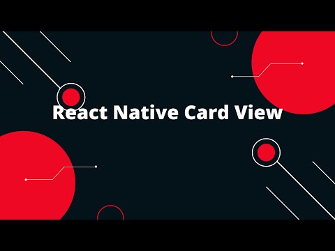 React Native Card View | Create a Card View in React native | React Native Tutorial