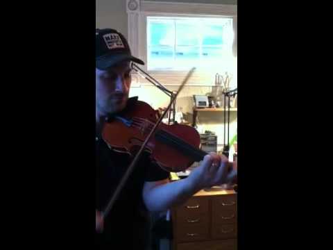 Matt Combs playing his new fiddle made by Jennifer Halenar
