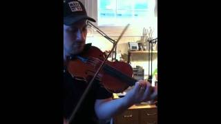 Matt Combs playing his new fiddle made by Jennifer Halenar