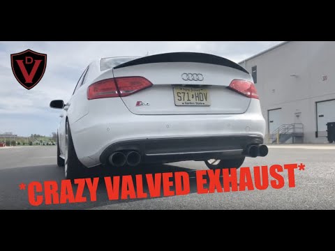 B8 Audi S4 with Valvetronic Designs Universal Mufflers