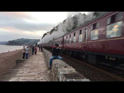 Flying Scotsman on the Sea Wall Teignmouth