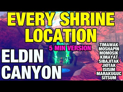 EVERY SHRINE LOCATION at Eldin Canyon Skyview Tower (5 min Version) | Zelda Tears of the Kingdom
