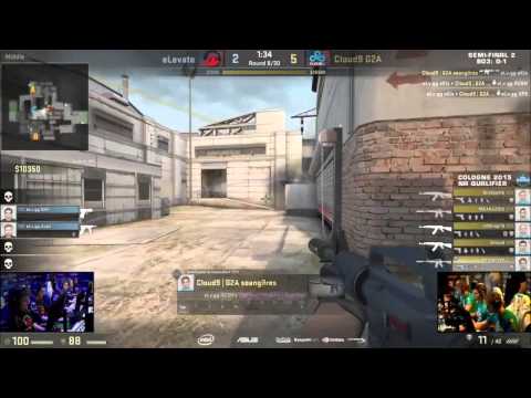 aKis Kills 2 Teammates Using Grenade - Elevate vs Cloud9 02.08.15