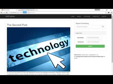 PHP With Bootstrap3 Tutorial | How to Separating Sidebar Part 93