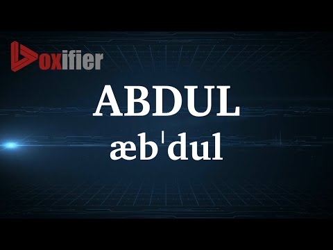 English Pronunciation of Abdul - Voxifier.com