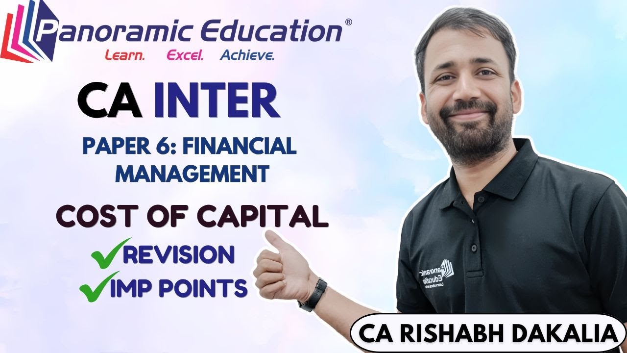 CA Inter  | Paper 6A - FM | Cost of Capital | CA Rishabh Dakalia
