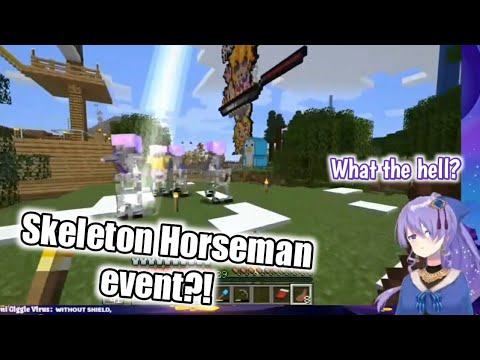 VioleClips - Moona gets surprised by rare event in Minecraft.