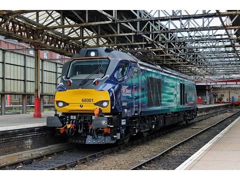 DRS 68001 'Evolution' at Crewe on 0Z02 Gresty Bridge to Derby RTC 14/5/2015