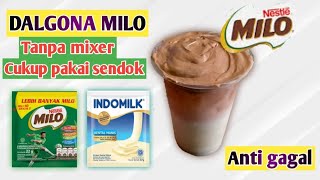 Download lagu Cara membuat dalgona Milo pakai sendok mp3