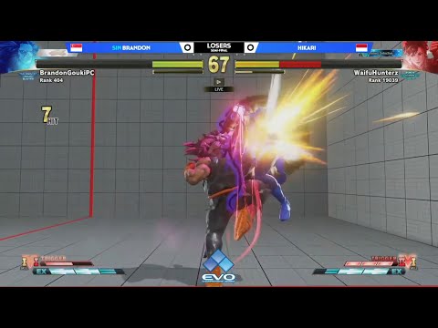 Street Fighter V: Brandon vs Hikari - Losers Semi-Finals EVO Online 2021
