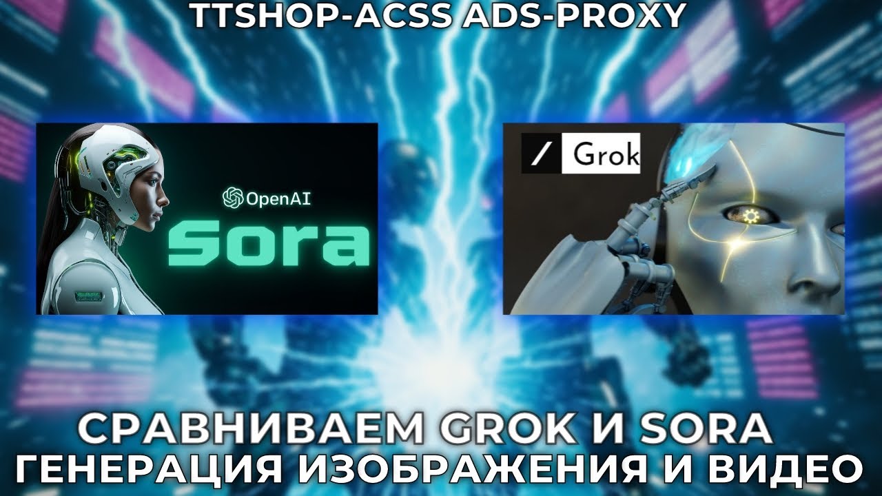 Сравнение Grok и Sora кто лучше генерирует изображение и видео ? | Кто лучше ? | ads-pr