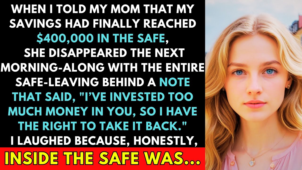 When I Gave My Mom A Safe Containing $400,000 In Savings, She Disappeared With It—But I Just Laughed