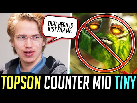 Topson knows exactly how to COUNTER his Signature Hero TINY Mid DOTA 2