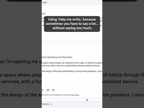 ‘Help me write' can help you draft emails from a freeform prompt! 💡 #Shorts