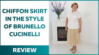 Haute couture DIRNDLS. Do they exist? A chiffon skirt in the style of Brunello Cucinelli. REVIEW