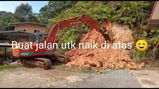 Download lagu Buat jalan naik atas utk buat tapak rumah-EX120 EXCAVATOR mp3