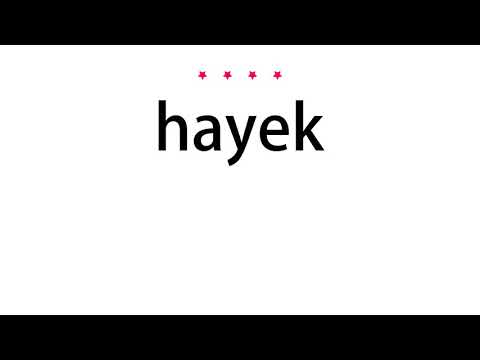 How to pronounce hayek - Vocab Today