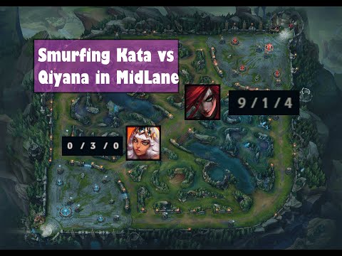 Smurfing Katarina vs Qiyana (MID) | EUW | [Full Gameplay] |