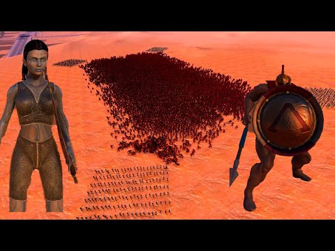 10000 Spartans vs 1000 Elven Huntresses