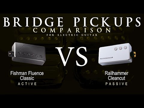 Fishman FLUENCE CLASSIC vs Railhammer CLEANCUT - Bridge Guitar Pickup Comparison Tone Demo